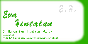 eva hintalan business card